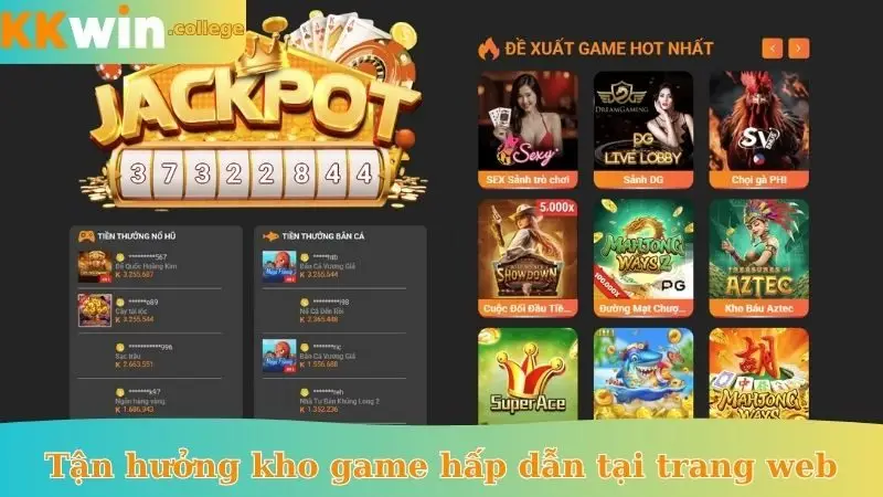 Tận hưởng kho game hấp dẫn tại trang web