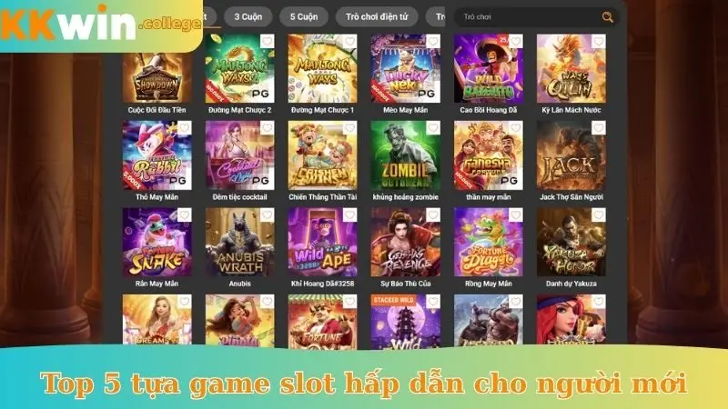 Top 5 tựa game slot hấp dẫn cho người mới